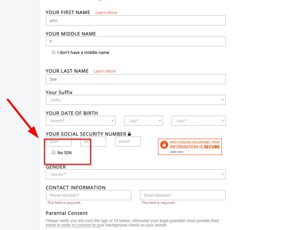 Can I complete a background check without providing my SSN?